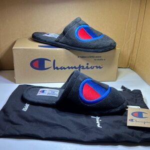 Champion Men's Black Slippers